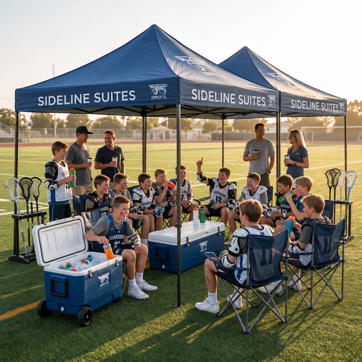 Sideline Suites team setup at a tournament